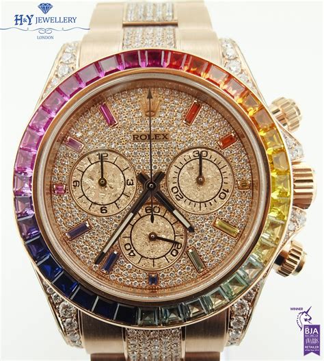 rolex chronograph daytona rainbow|rolex daytona rainbow watch price.